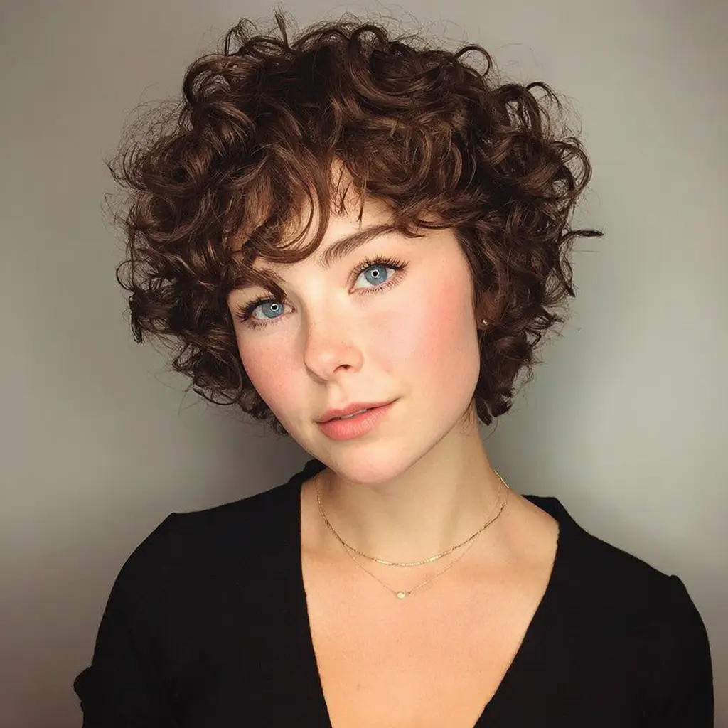  Curly Short Kitty Cut