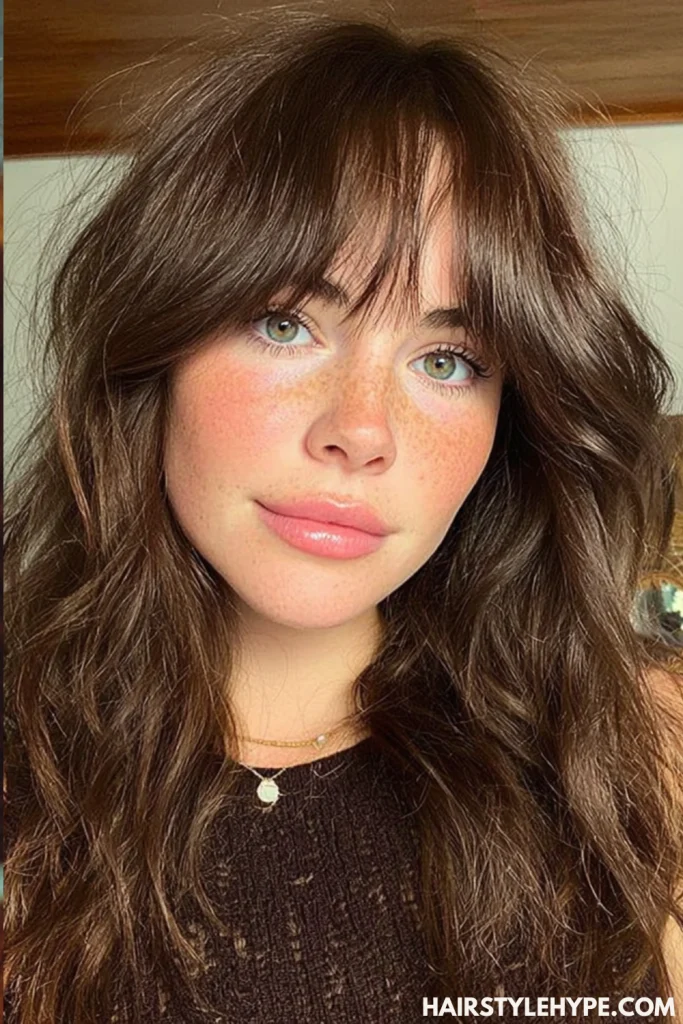 Curtain Bangs with Tousled Hair