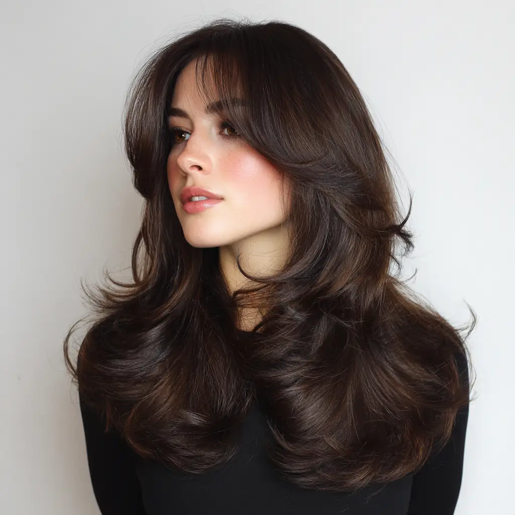  Dark Brunette 90s Blowout