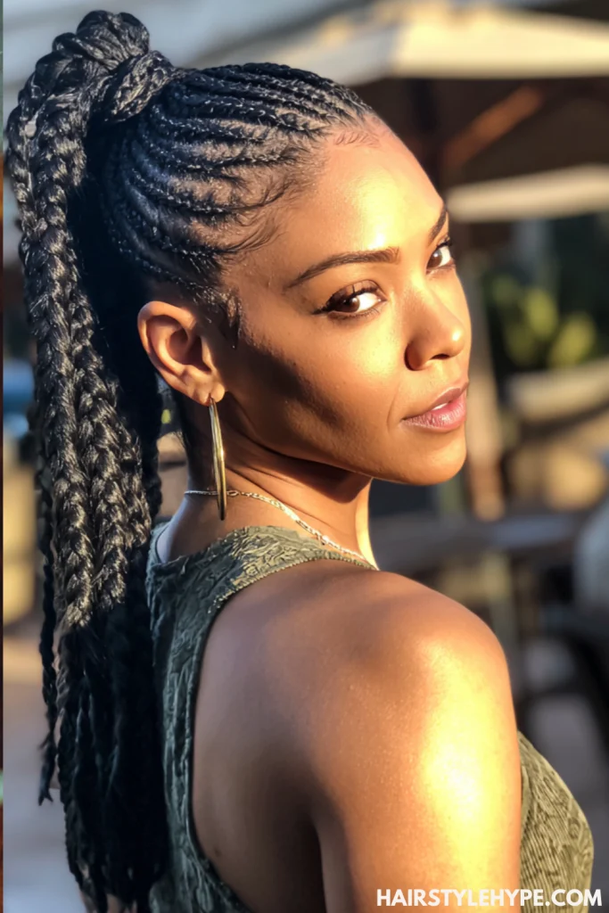 Feed-In Braids Ponytail