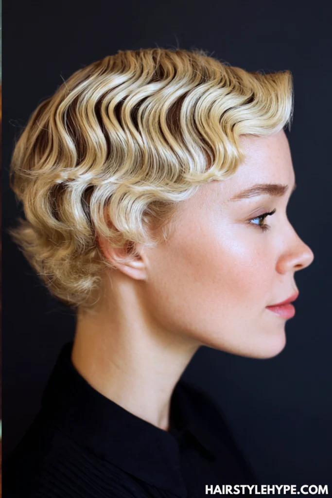 Finger Waves on Short Hair