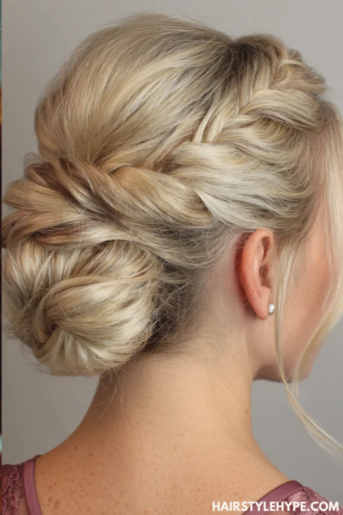  French Roll with Braided Detail