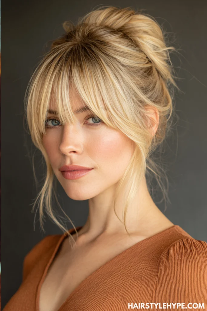 French Roll with Wispy Bangs