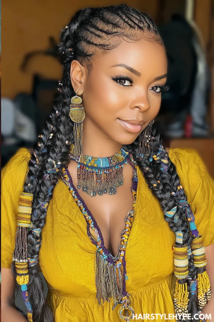 Fulani Braids with Beads