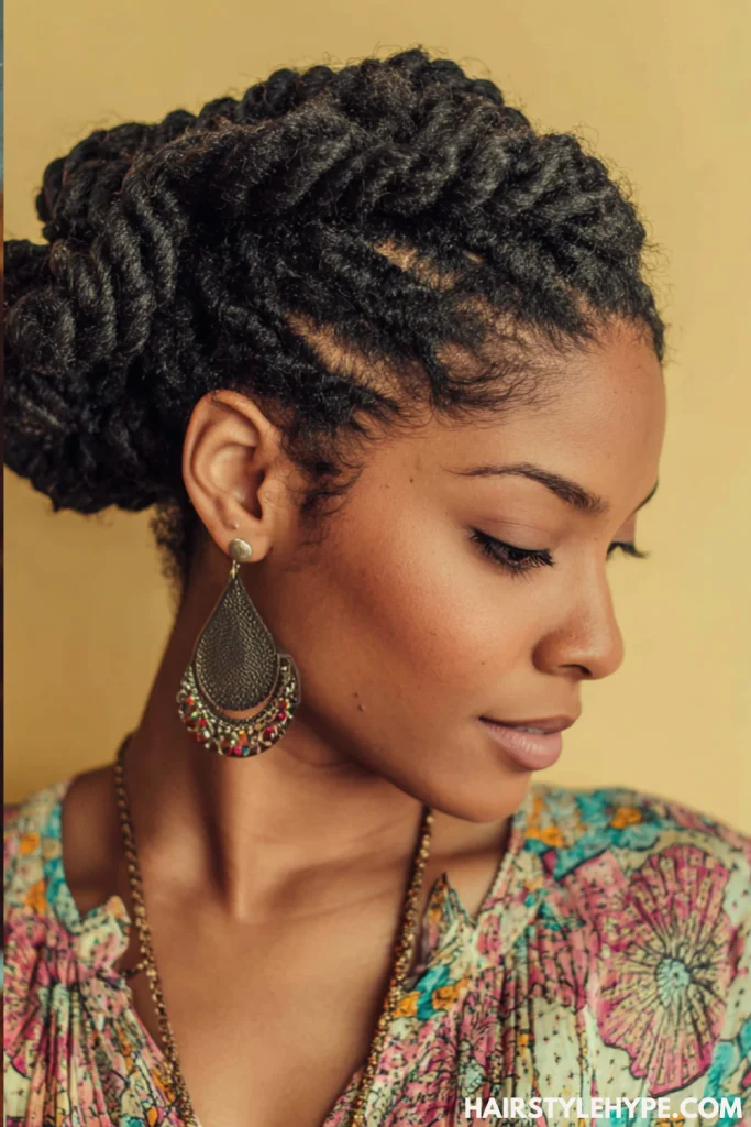 Half-Up, Half-Down 2-Strand Twists