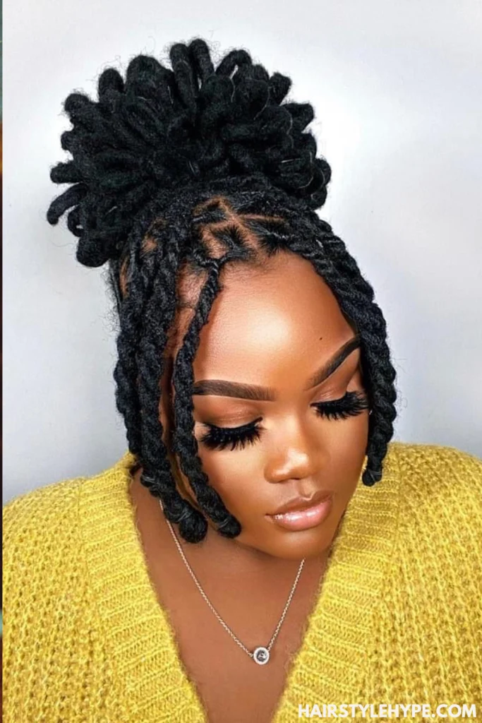 Half-Up, Half-Down Loc Style