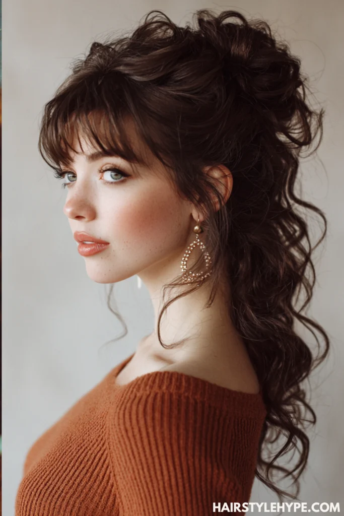 Half-Up, Half-Down with Tendrils
