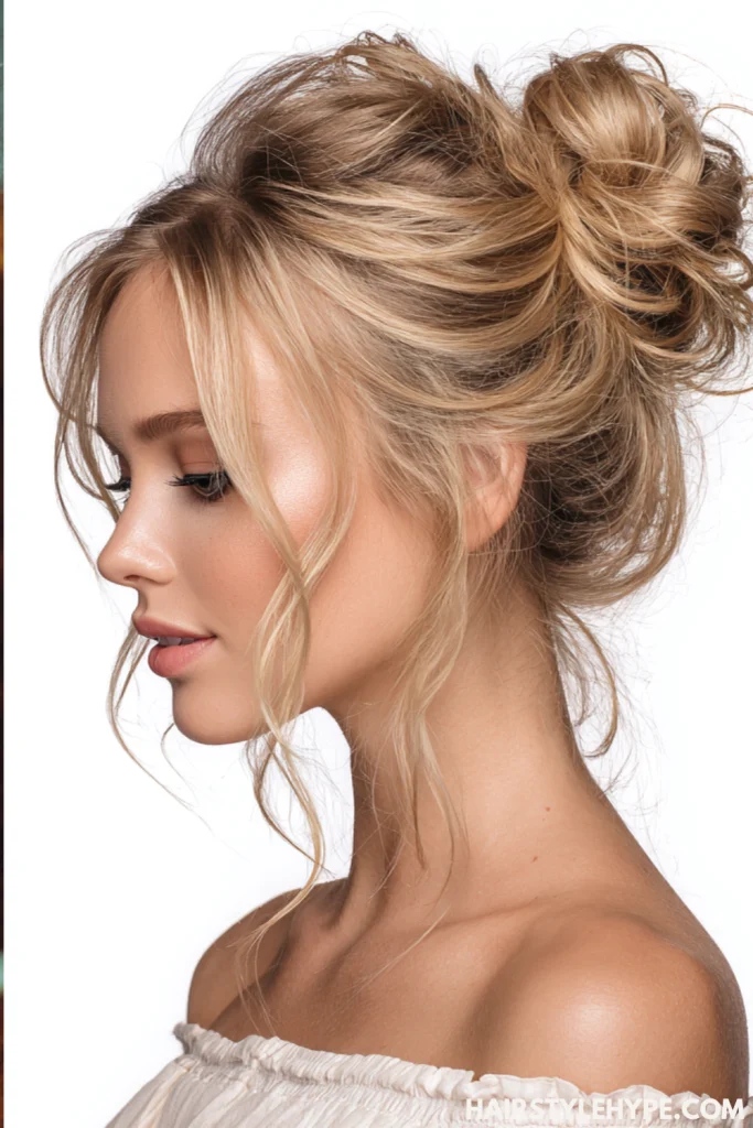 Half-Up Messy Bun