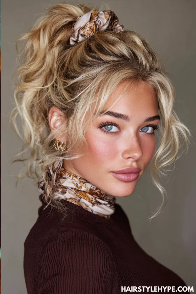  High Ponytail with Scrunchie