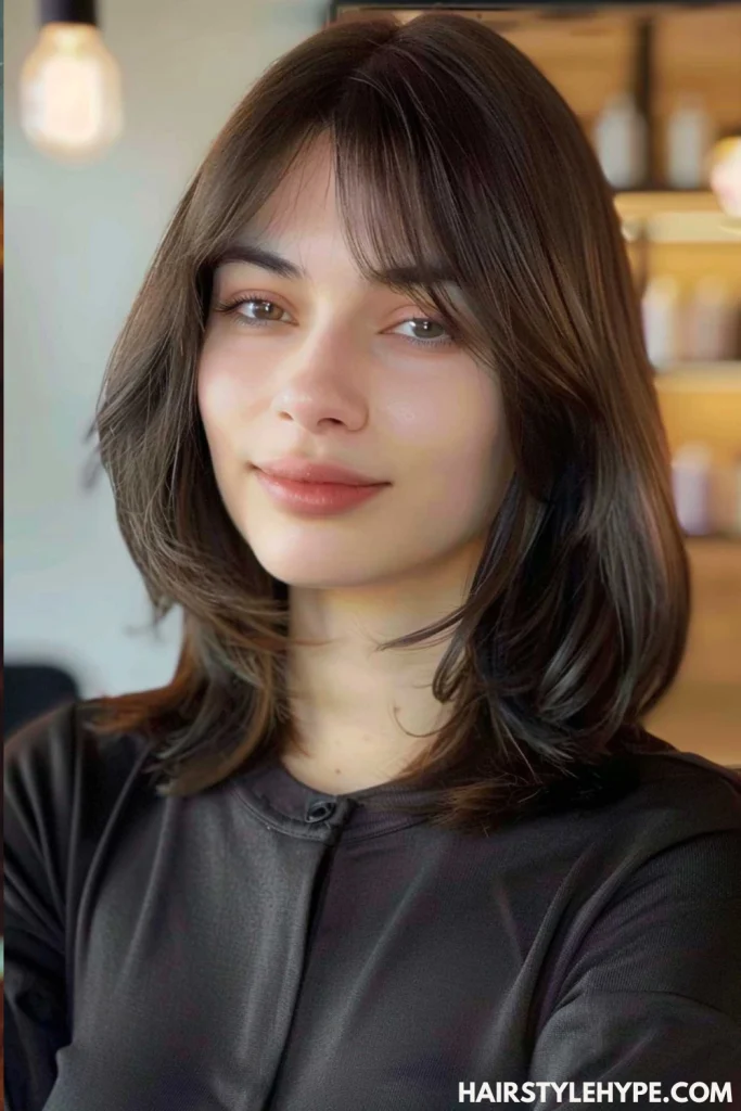 Kitty Cut with Curtain Bangs