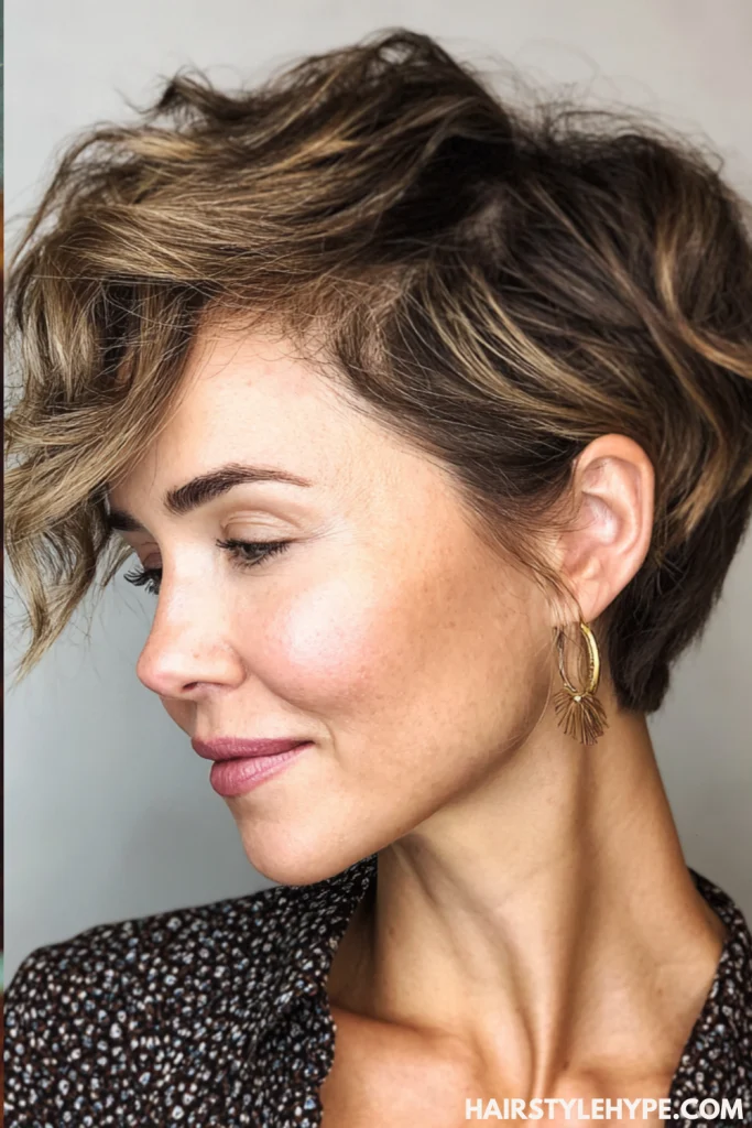  Kitty Cut with Curtain Side Part