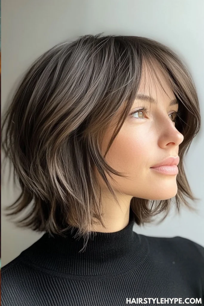  Kitty Cut with Layered Bangs