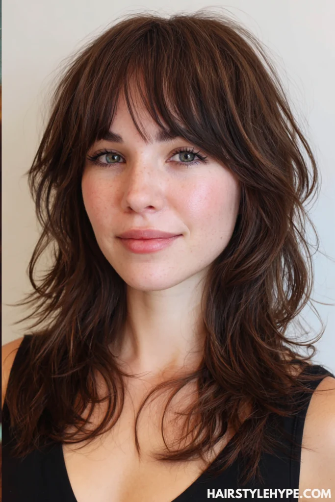 Layered Shag for Fine Hair