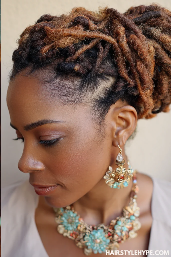 Loose Loc Bun