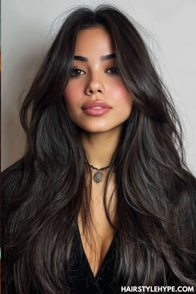 Long Hair with Center Part