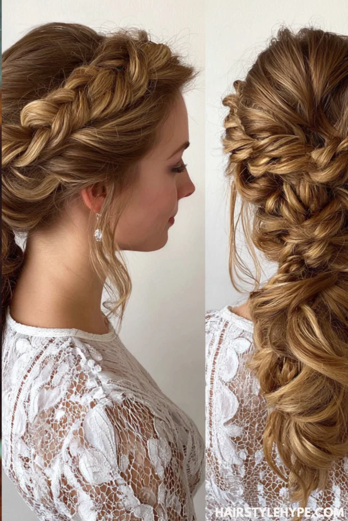 Low Braided Ponytail