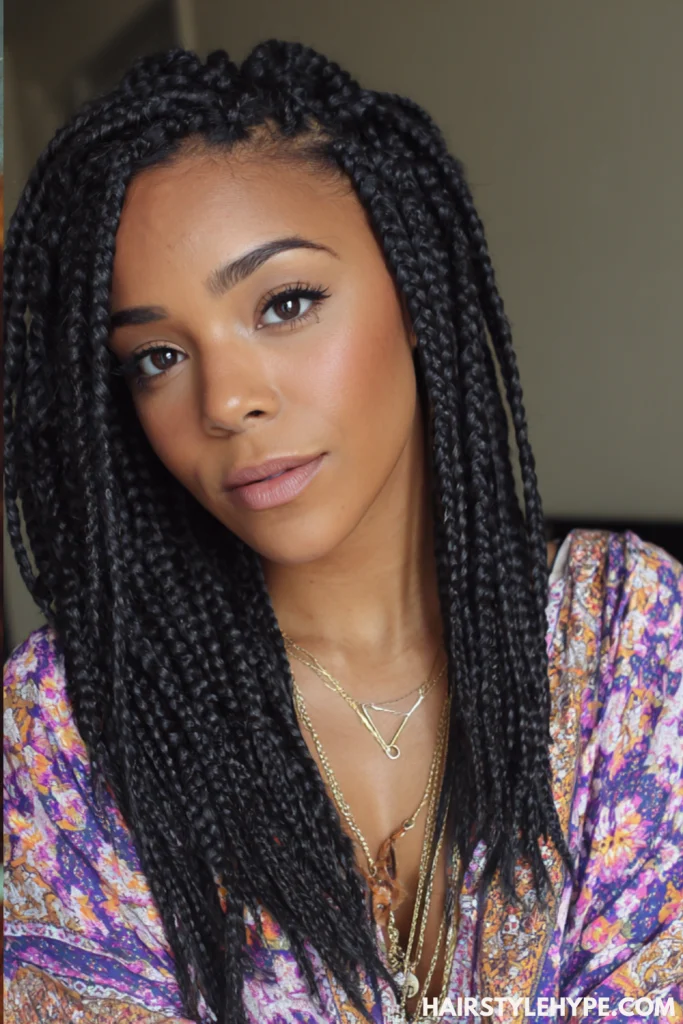  Medium Box Braids