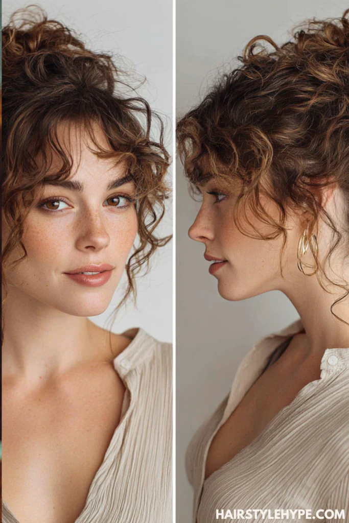  Messy Curly Bun