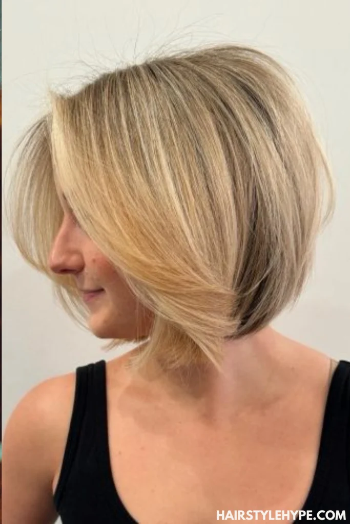  Old Money Bob with Side Part