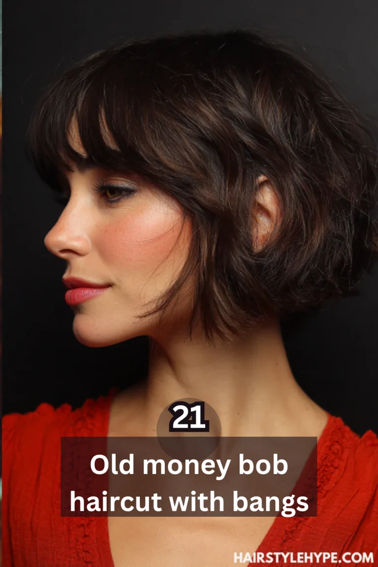 Old money bob haircut with bangs