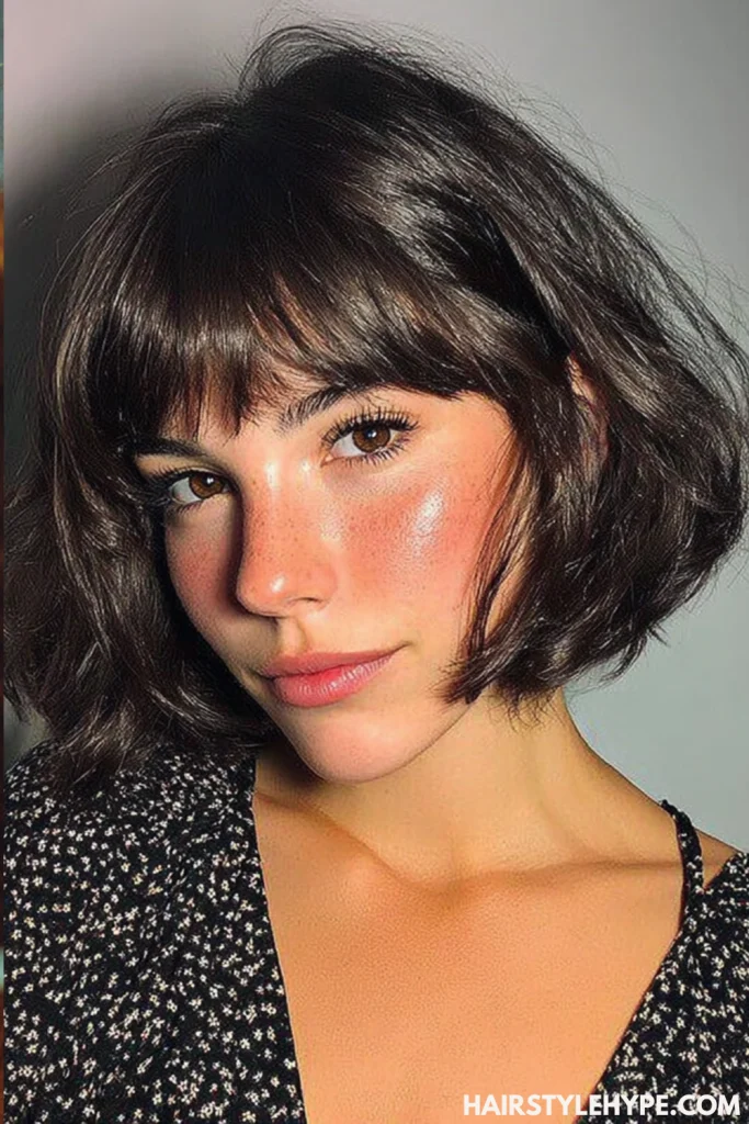  Side-Parted Old Money Bob with Bangs