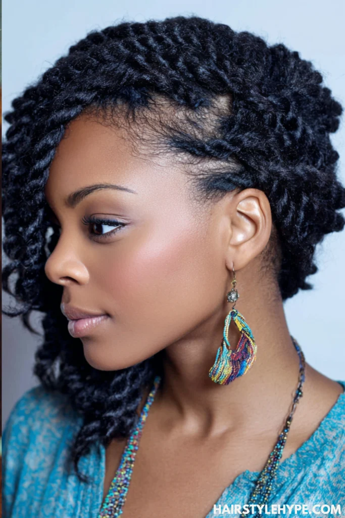 Side-Swept 2-Strand Twists