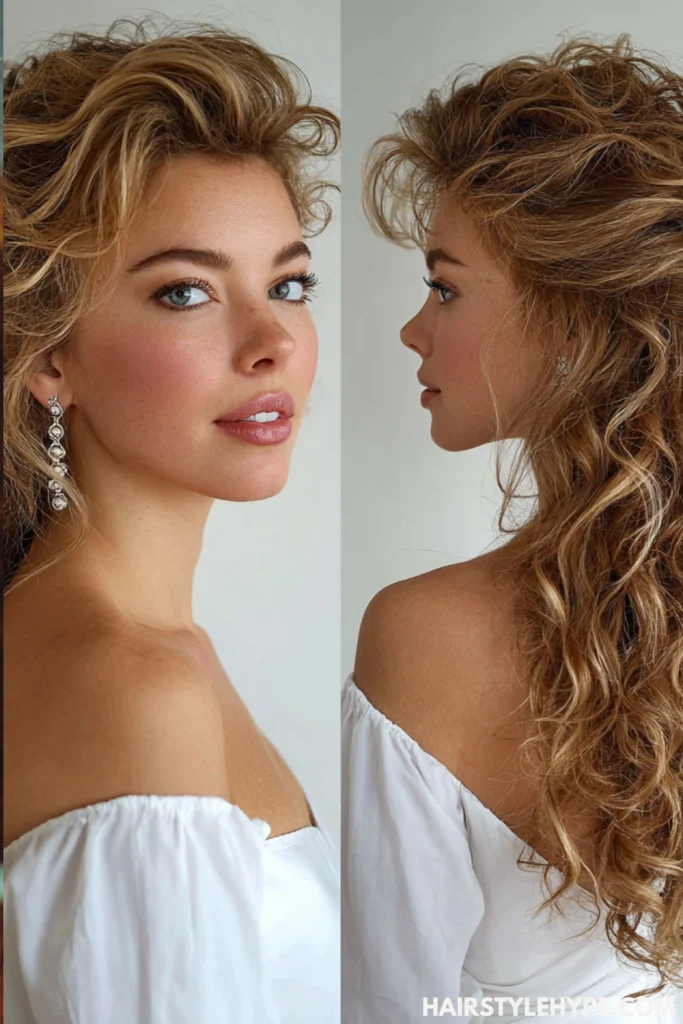  Side-Swept Curly Look