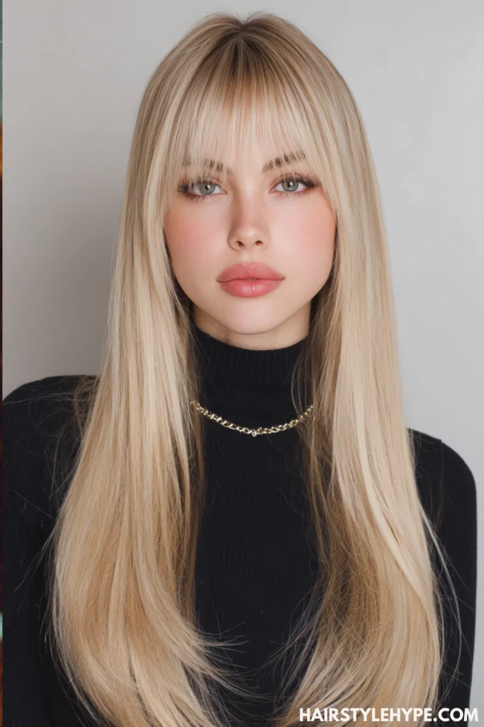  Straight Kitty Cut Long Hair