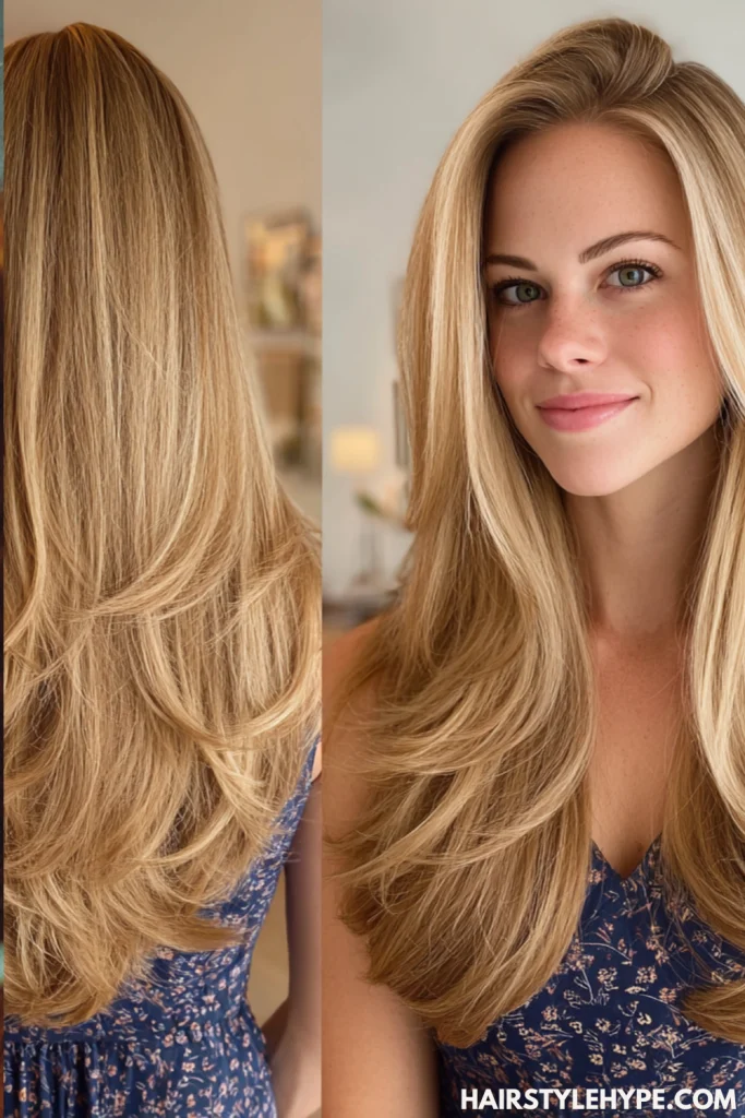 The “Rachel” Blowout for Long Hair