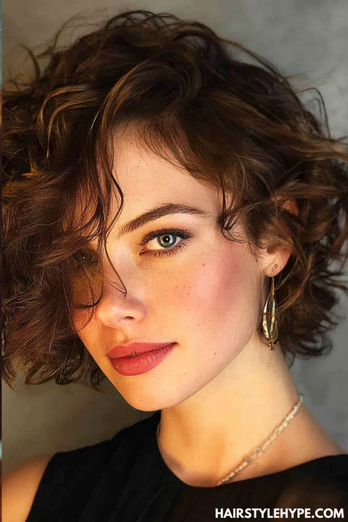  Voluminous Curly Kitty Cut