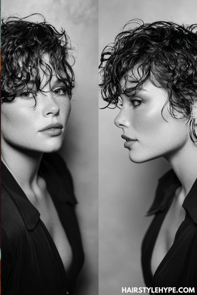  Wet Look Curly Kitty Cut