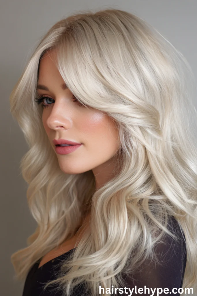 Glossy Straight Hair with Middle Part