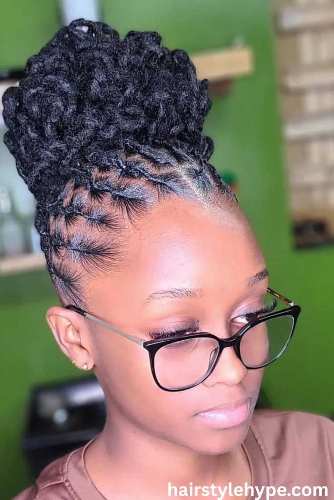 Loc Twist Over Bun for Structured Sophistication