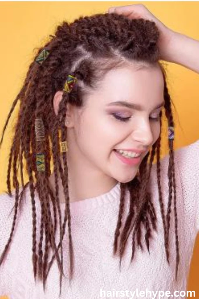 Locs with Beads and Cuffs for Personal Flair
