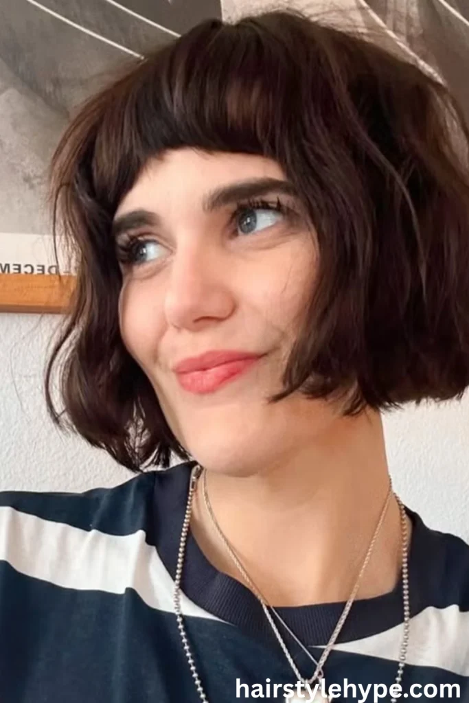 Shaggy Bob with Bangs for Modern Cool Girl Energy