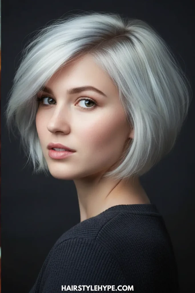 Short Wolf Cut With Platinum Blonde Color for a Cool and Trendy Finish