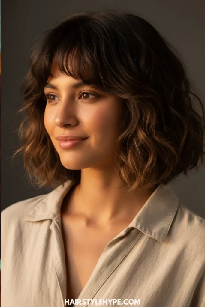 Short Wolf Cut With Wavy Texture for a Laid-Back, California-Inspired Look