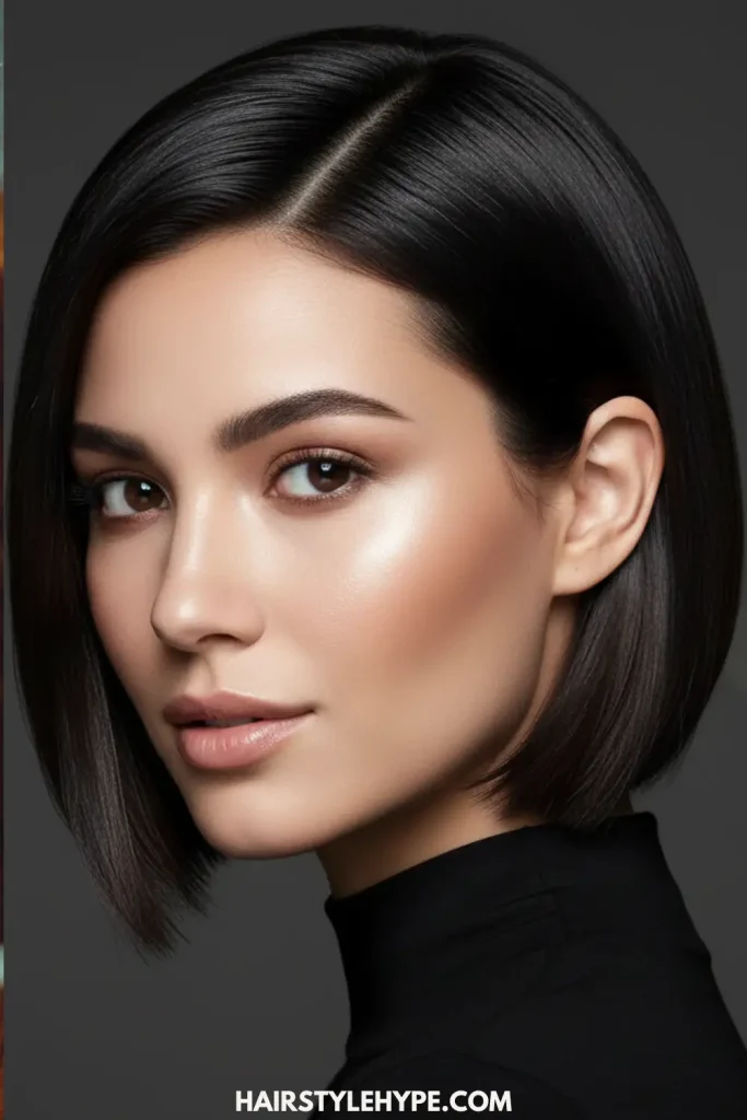 Sleek Short Wolf Cut With Glossy Finish for a Polished, Modern Twist