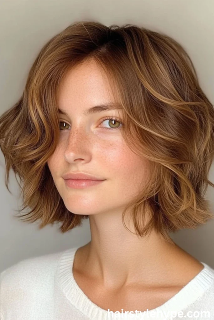 Wavy Textured Bob for Effortless Chic Vibes