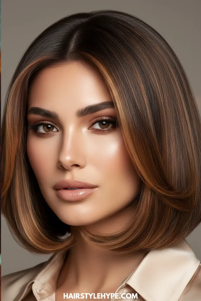 Brown Sugar Lob with Glossy Finish