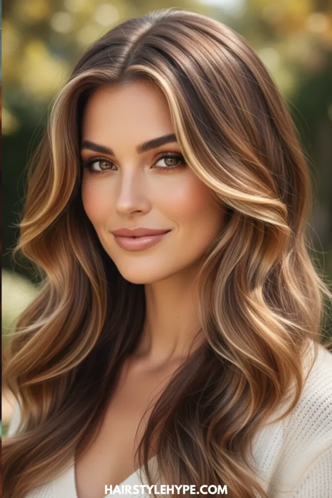 Soft Brown Sugar Balayage on Long Hair